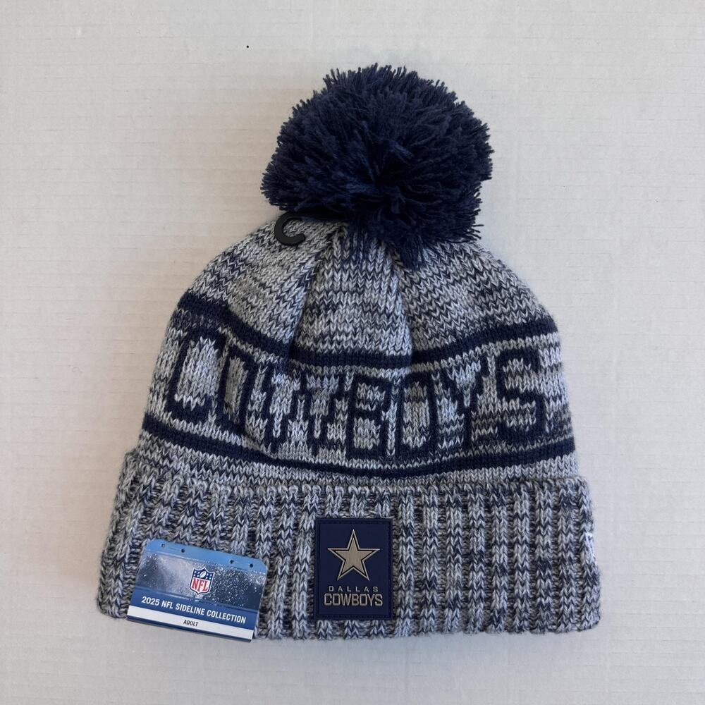 Dallas Cowboys Hat Beanie Pom NFL Football New Era One Size Adult Team Merch NEW